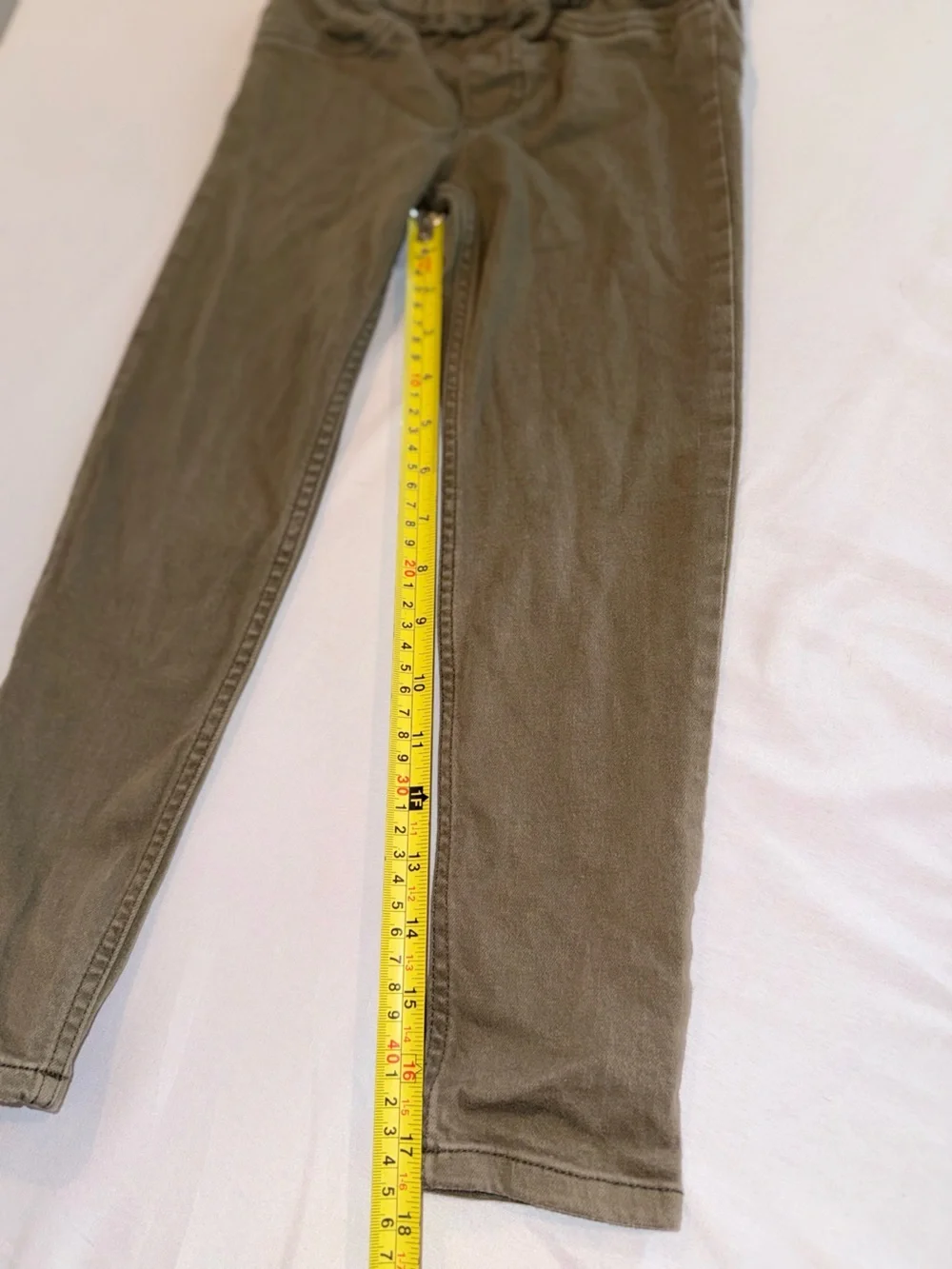 Carter's Kids Little Girls Olive Green Pull On Straight Jean Pants Size 6/6X